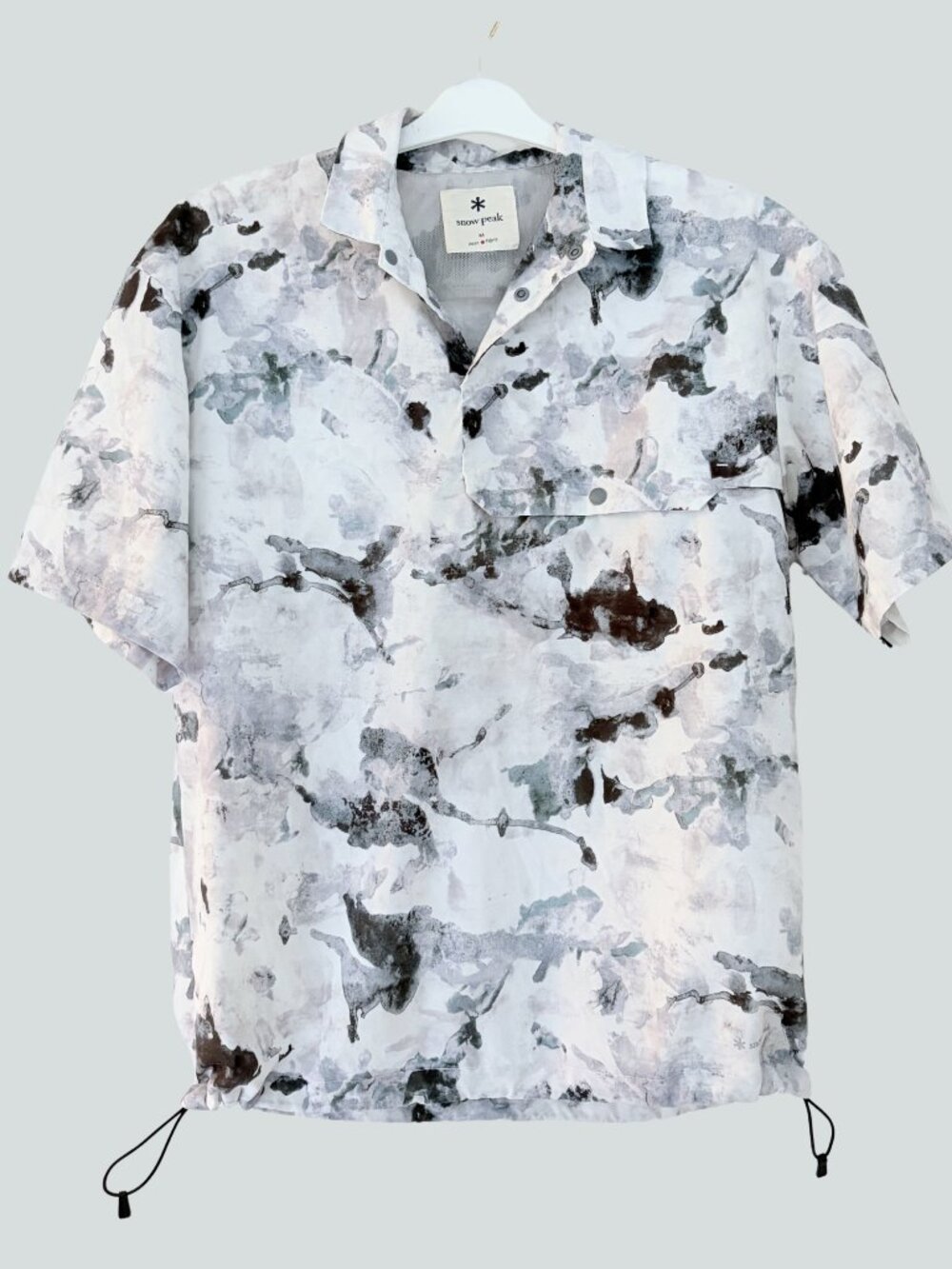 Snow Peak Short Sleeve Quick Dry Polo Shirt Abstract Print | Japan Menswear Med